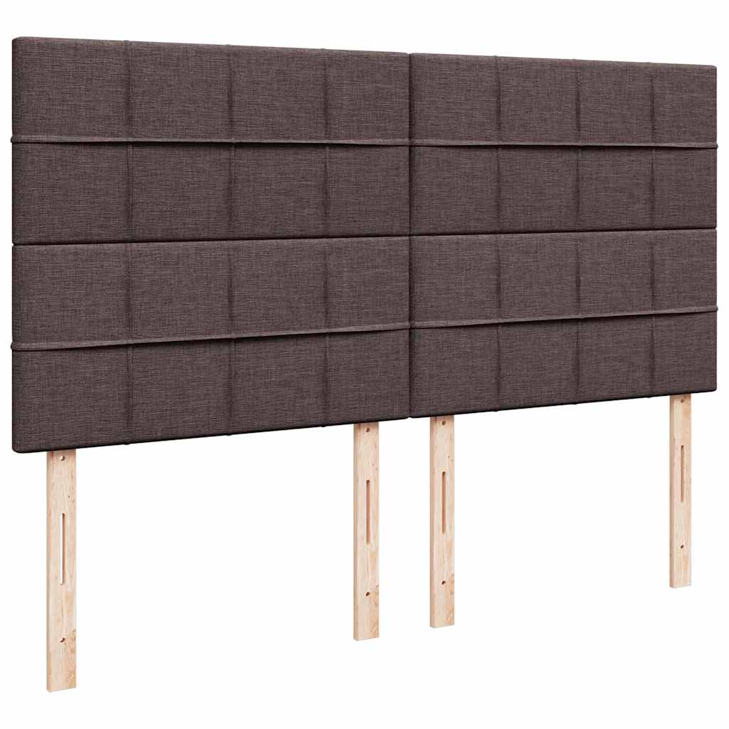 Boxspring met matras stof donkerbruin 180x200 cm – afbeelding 9