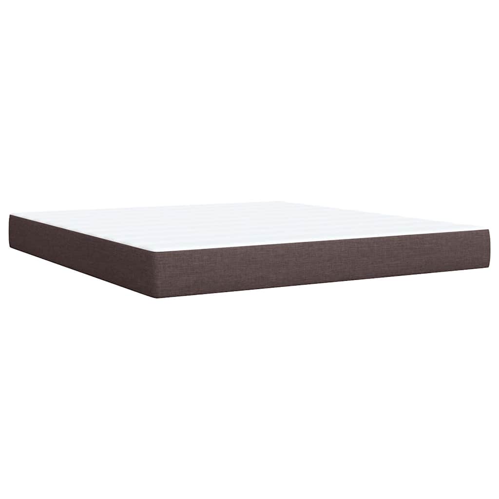 Boxspring met matras stof donkerbruin 180x200 cm – afbeelding 11