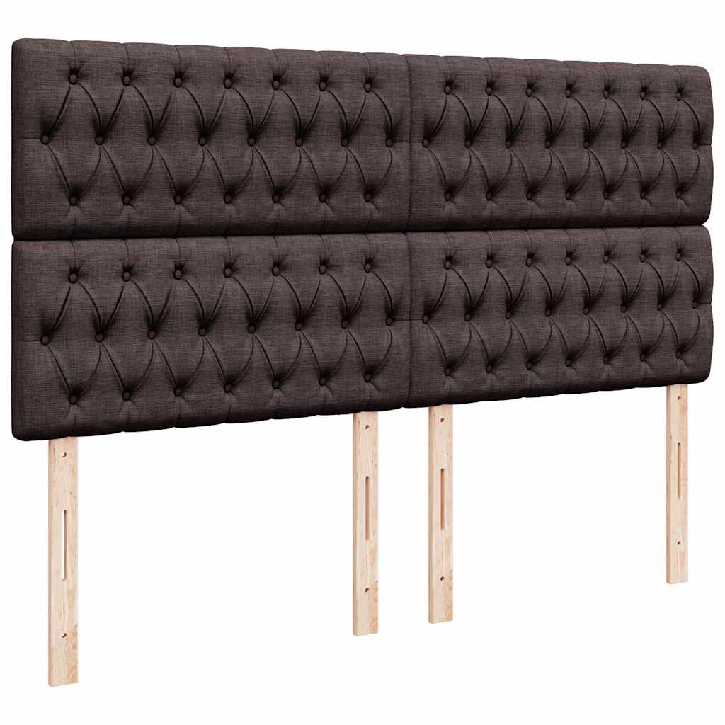 Boxspring met matras stof donkerbruin 180x200 cm – afbeelding 9