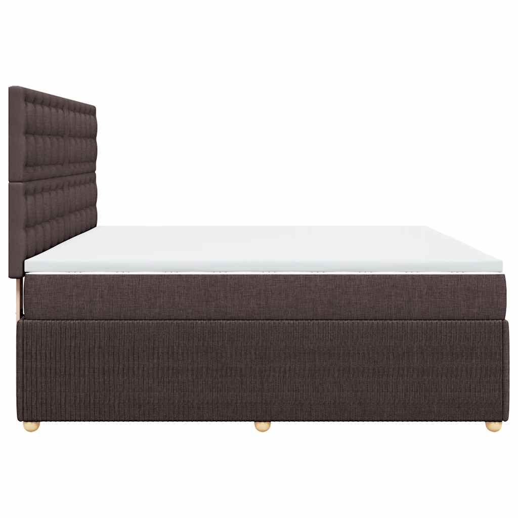 Boxspring met matras stof donkerbruin 180x200 cm – afbeelding 7