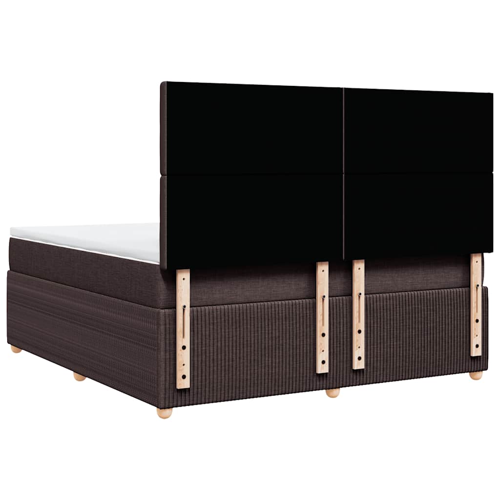 Boxspring met matras stof donkerbruin 180x200 cm – afbeelding 8