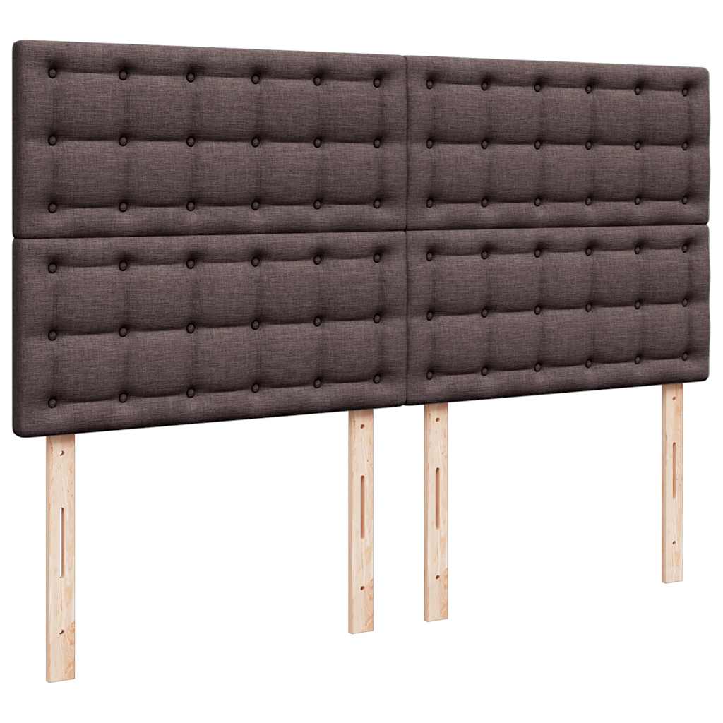 Boxspring met matras stof donkerbruin 180x200 cm – afbeelding 9