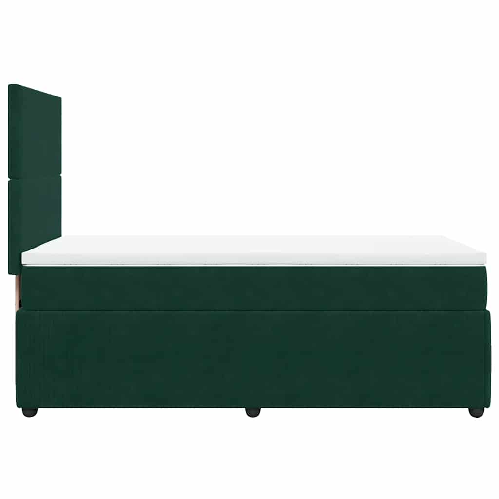 Boxspring met matras fluweel donkergroen 80x200 cm – afbeelding 7