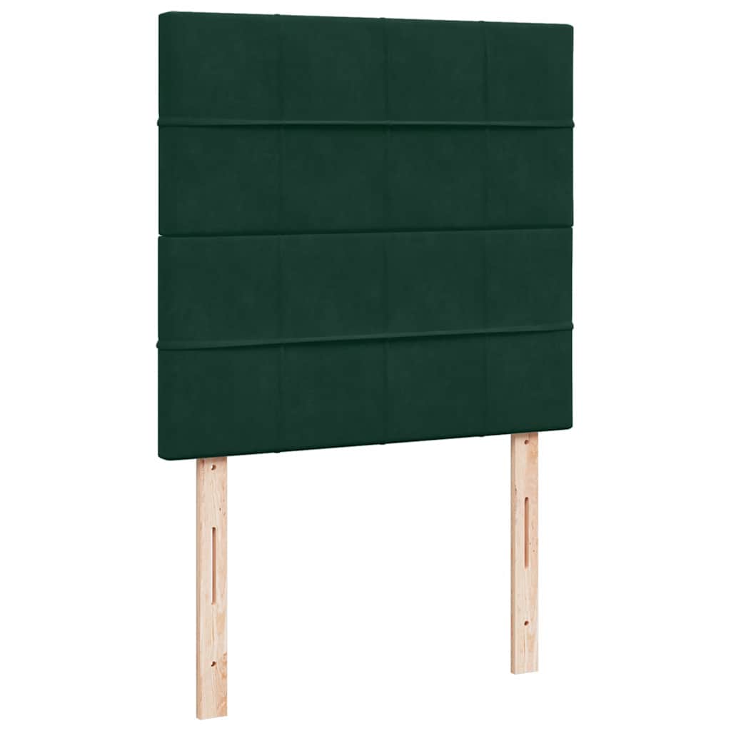 Boxspring met matras fluweel donkergroen 80x200 cm – afbeelding 9