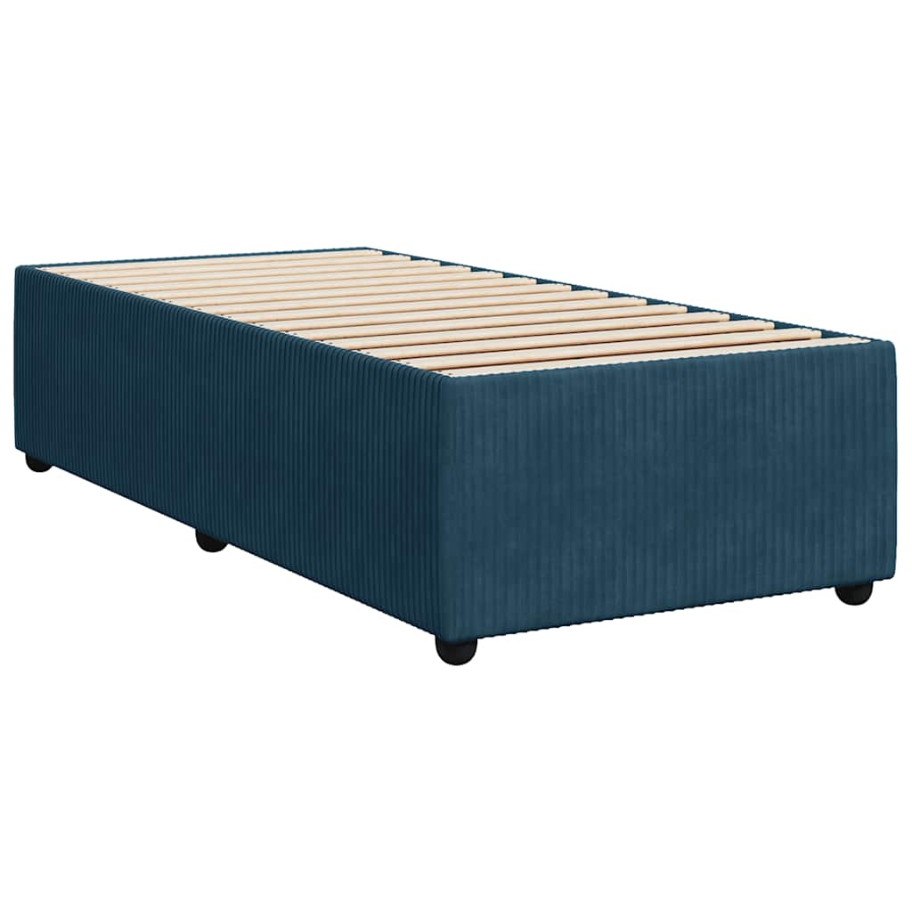 Boxspring met matras fluweel blauw 80x200 cm – afbeelding 10