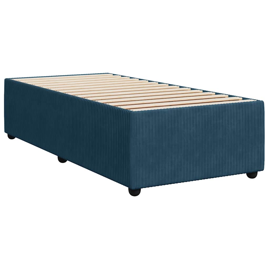 Boxspring met matras fluweel blauw 80x200 cm – afbeelding 10