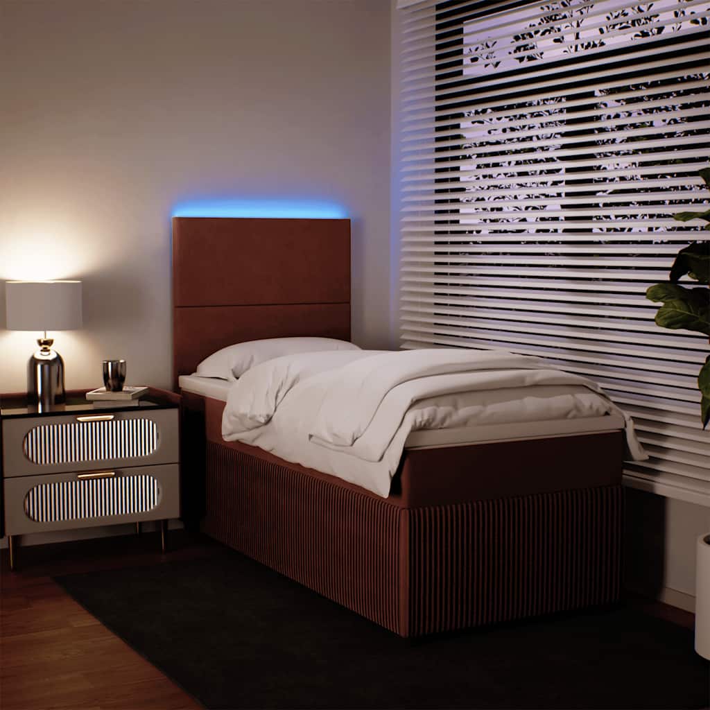 Boxspring met matras fluweel roze 90x190 cm – afbeelding 4