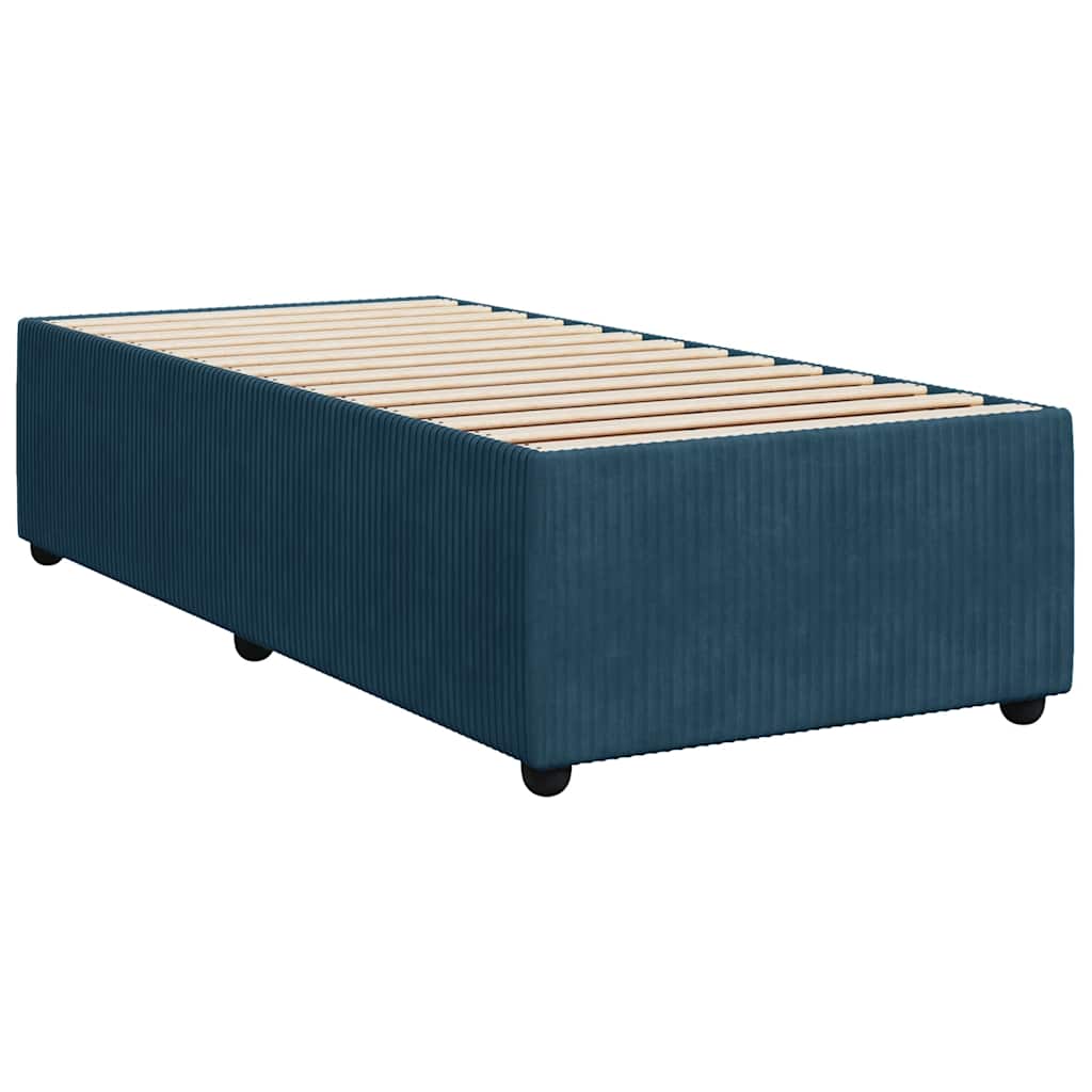 Boxspring met matras fluweel blauw 90x200 cm – afbeelding 10