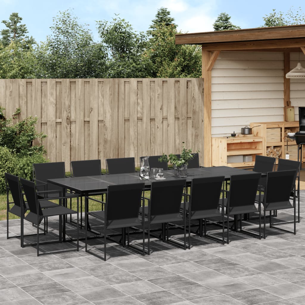 15-delige Tuinset textileen zwart – afbeelding 1