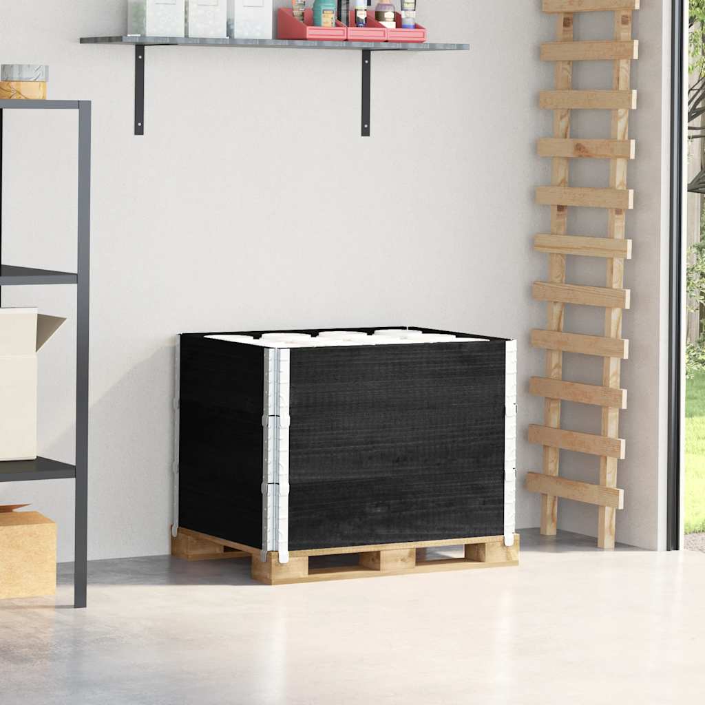 Palletopzetranden 3 st 80x60 cm massief grenenhout zwart