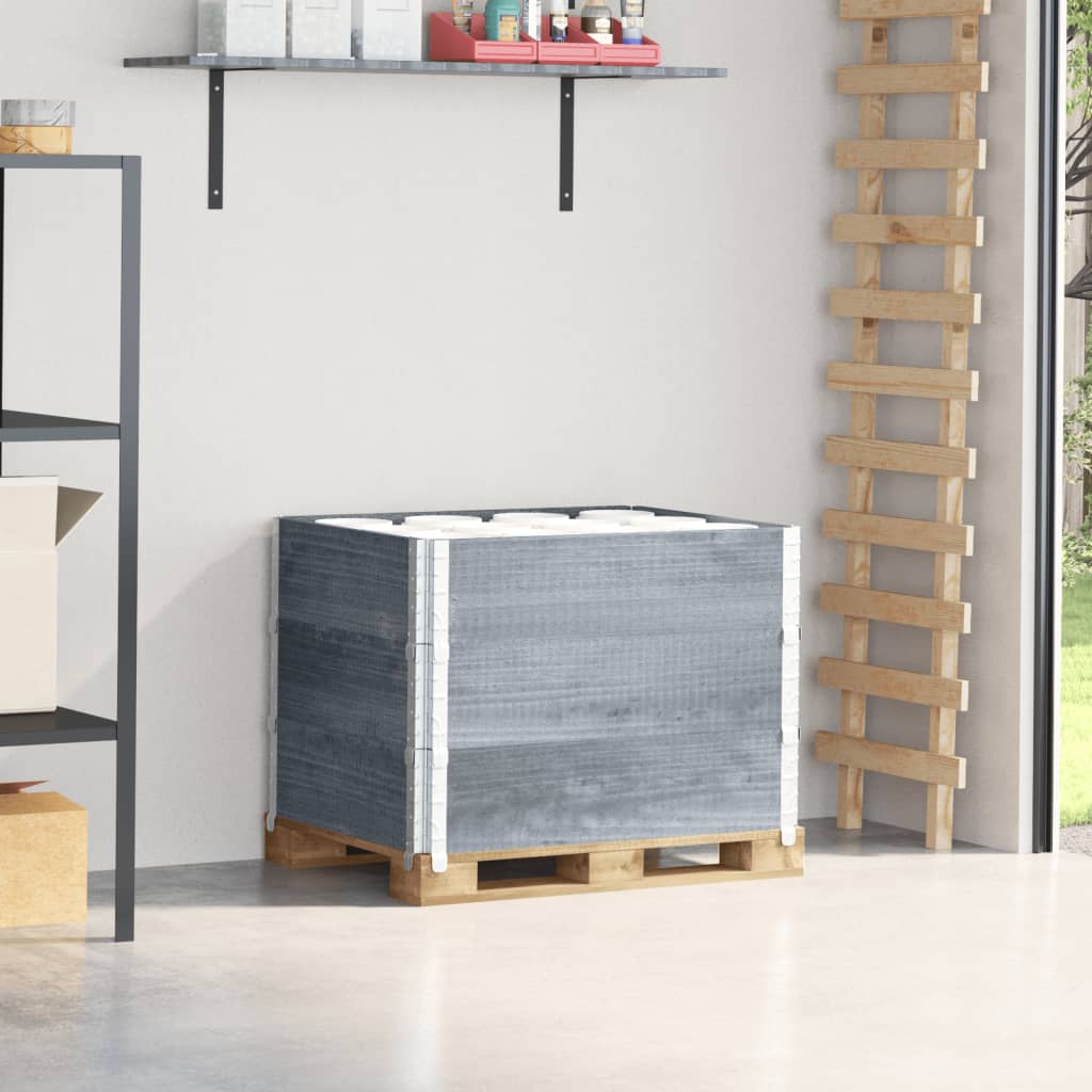 Palletopzetranden 3 st 80x60 cm massief grenenhout grijs