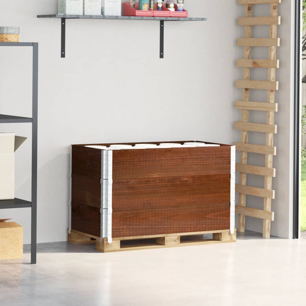 Palletopzetranden 3 st 100x50 cm massief grenenhout bruin