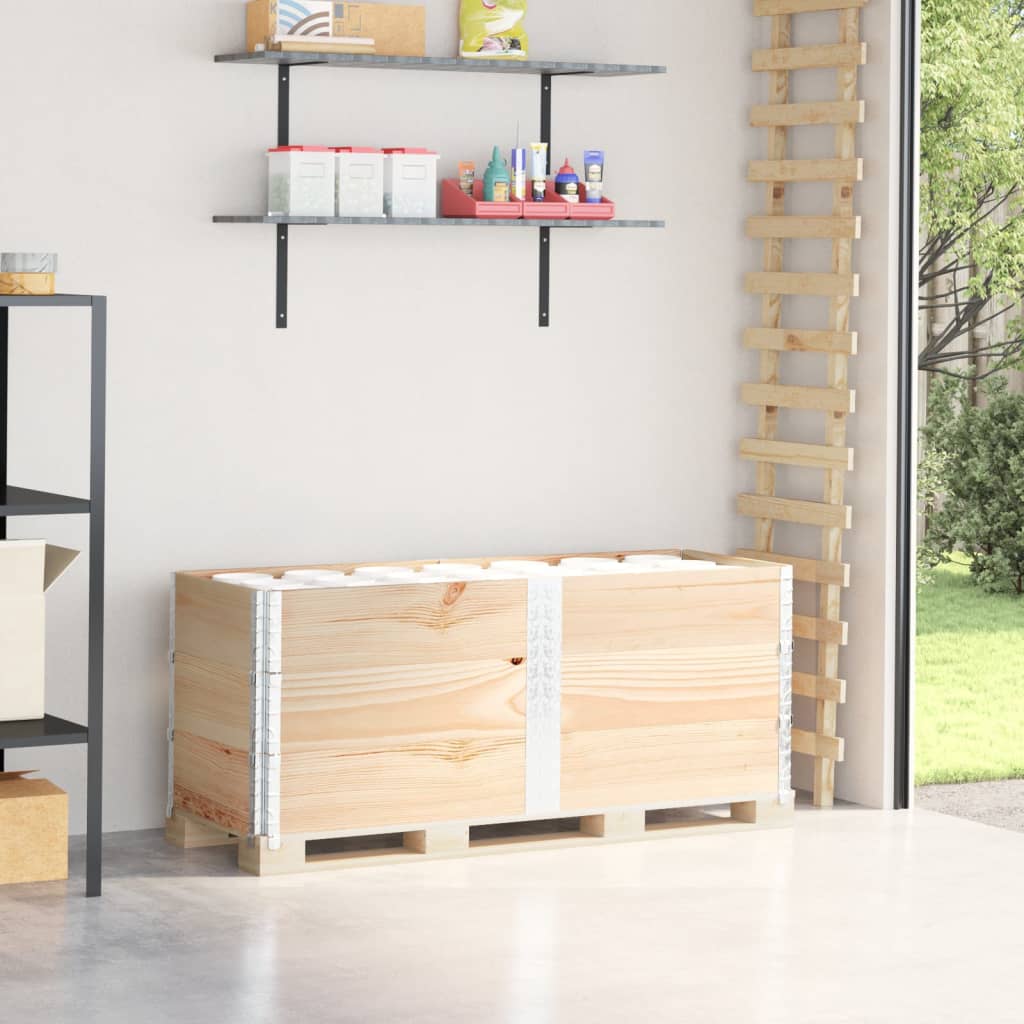 Palletopzetranden 3 st 150x50 cm massief grenenhout