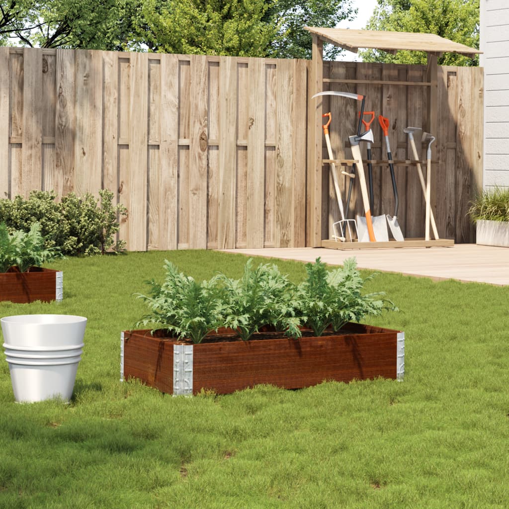 Plantenbak 100x50 cm massief grenenhout bruin – afbeelding 1