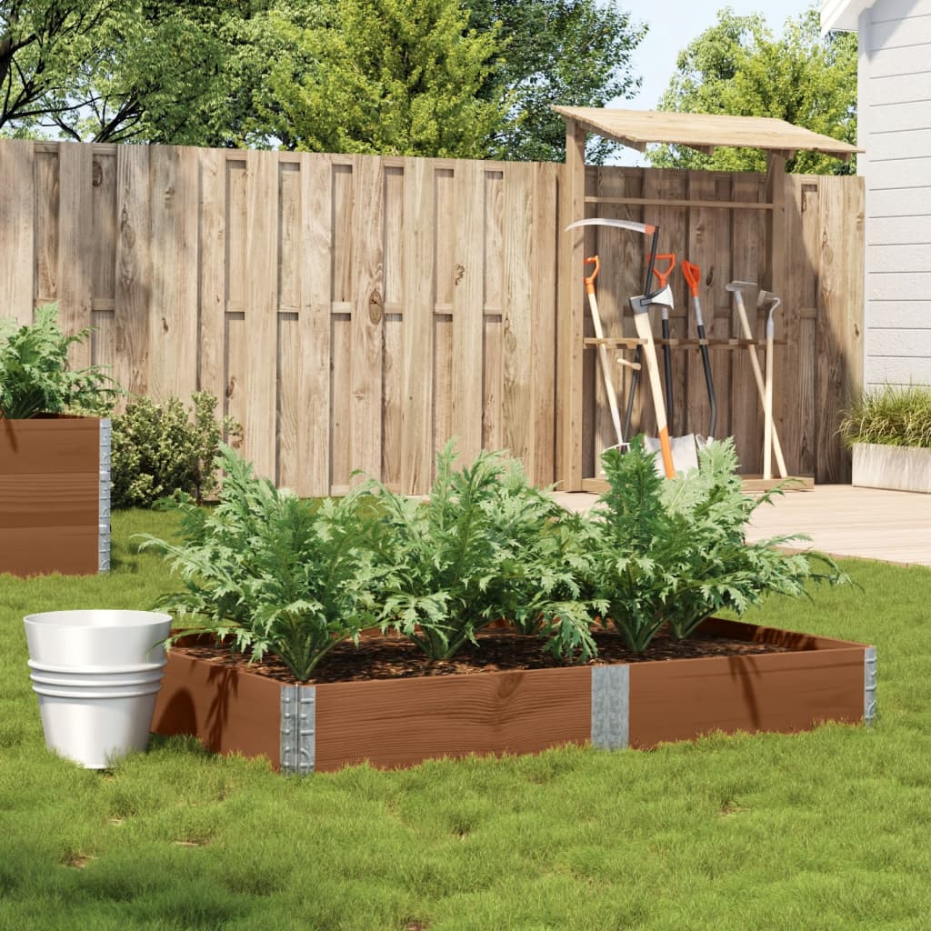 Plantenbak 150x100 cm massief grenenhout bruin – afbeelding 1