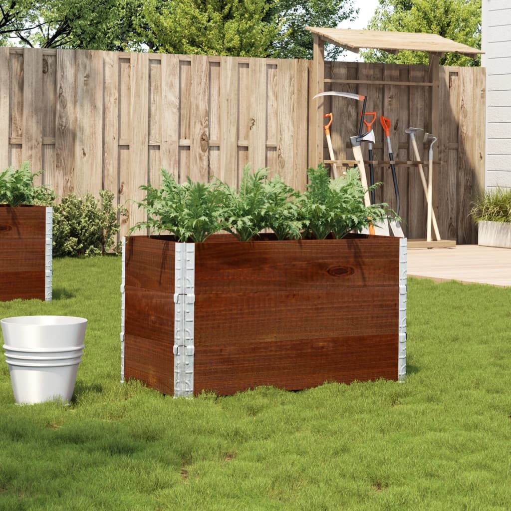 Plantenbak 100x50 cm massief grenenhout bruin – afbeelding 1