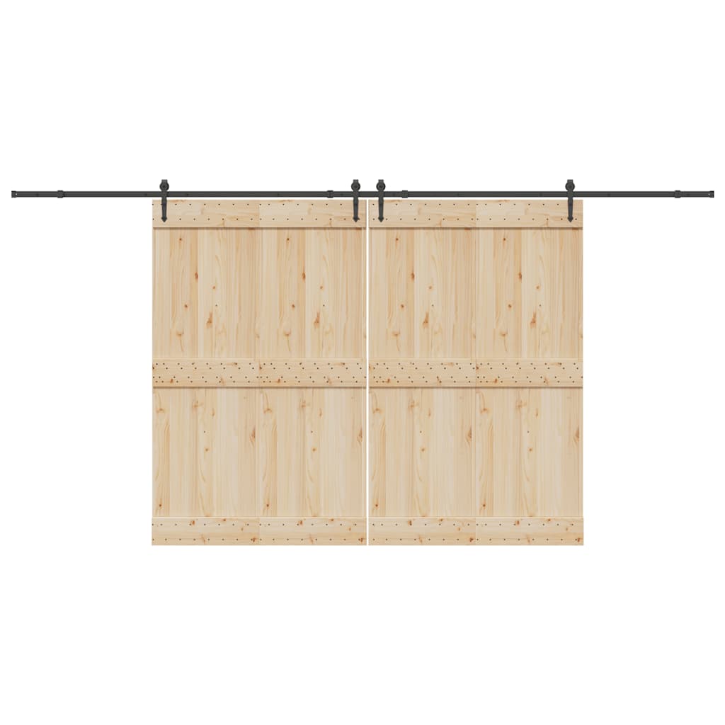 Doos met onderdelen voor schuifdeur 427 cm staal zwart