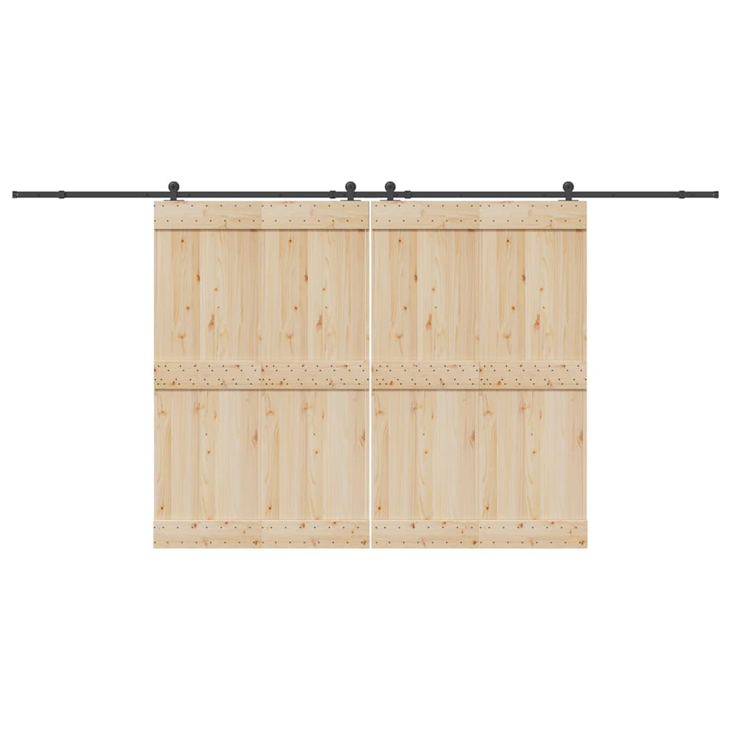 Doos met onderdelen voor schuifdeur 427 cm staal zwart