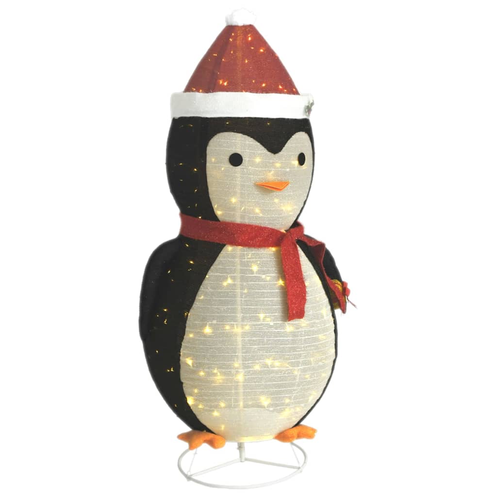 Kerstpinguïn decoratief LED 180 cm luxe stof – afbeelding 2