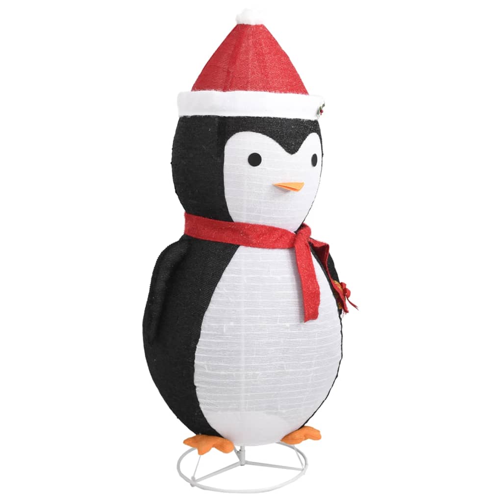 Kerstpinguïn decoratief LED 180 cm luxe stof – afbeelding 3