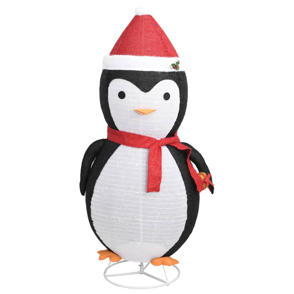 Kerstpinguïn decoratief LED 180 cm luxe stof – afbeelding 4