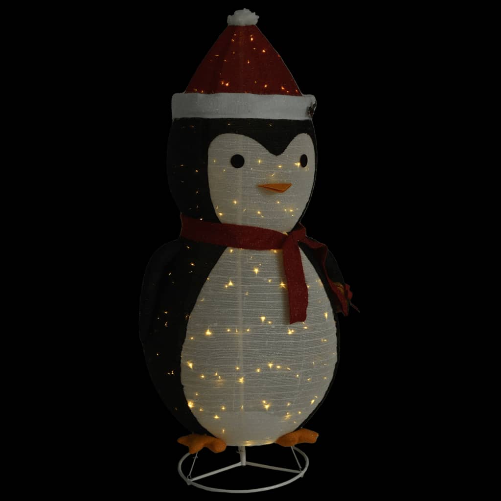 Kerstpinguïn decoratief LED 180 cm luxe stof – afbeelding 5