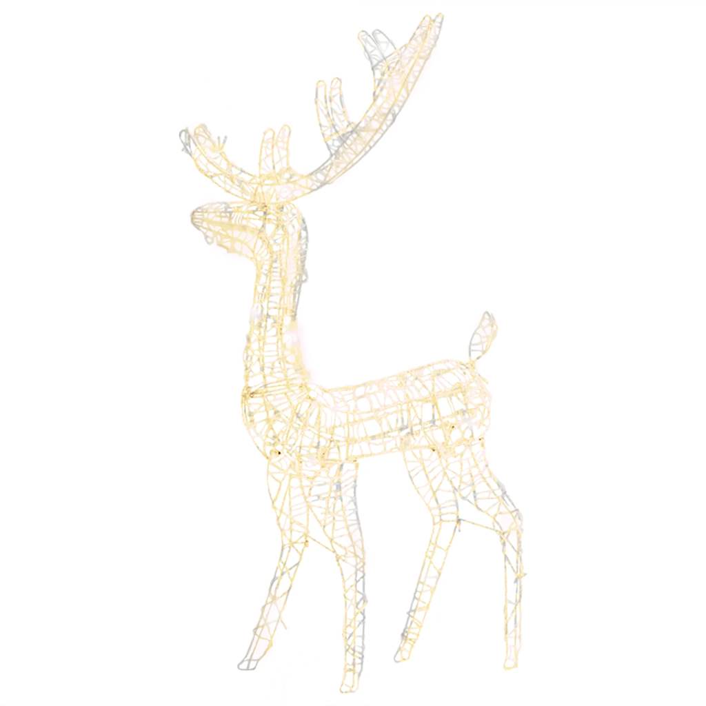 Kerstversiering rendier 140 LED's 120 cm acryl warmwit – afbeelding 2