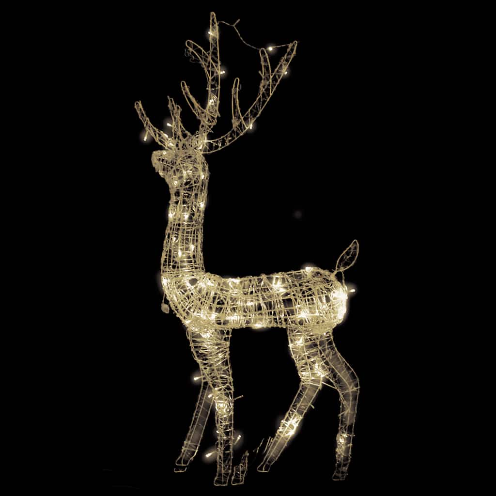 Kerstversiering rendier 140 LED's 120 cm acryl warmwit – afbeelding 4