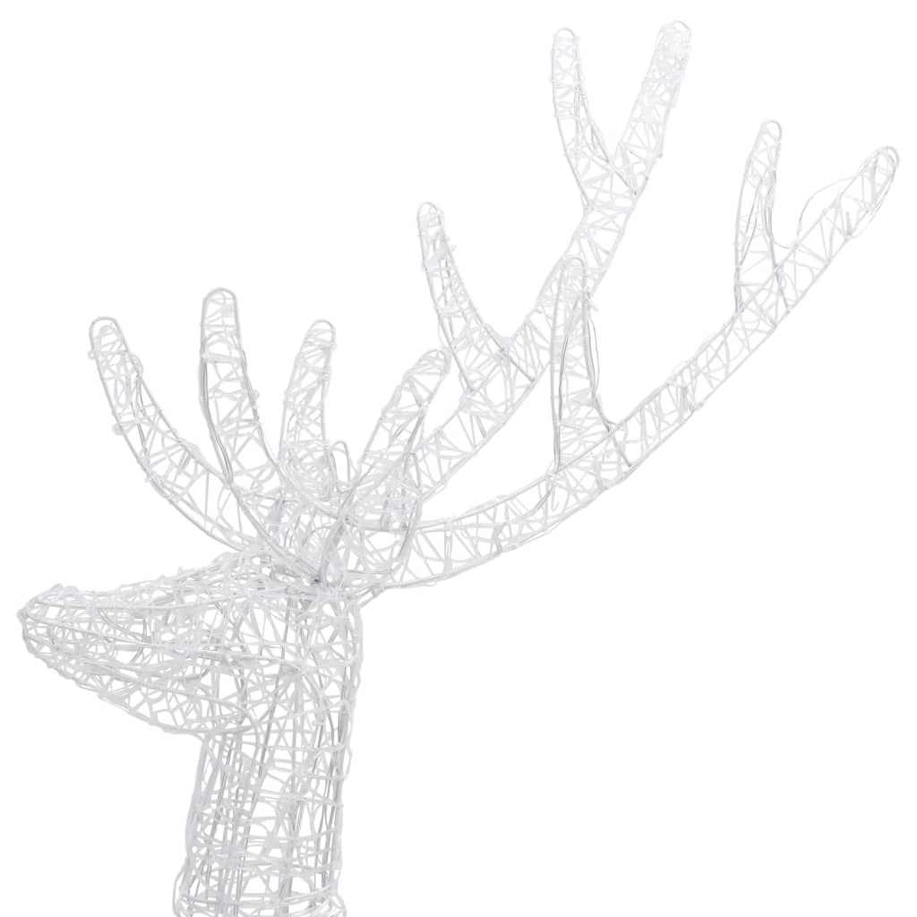 Kerstdecoratie rendier 250 LED's meerkleurig 180 cm acryl – afbeelding 7