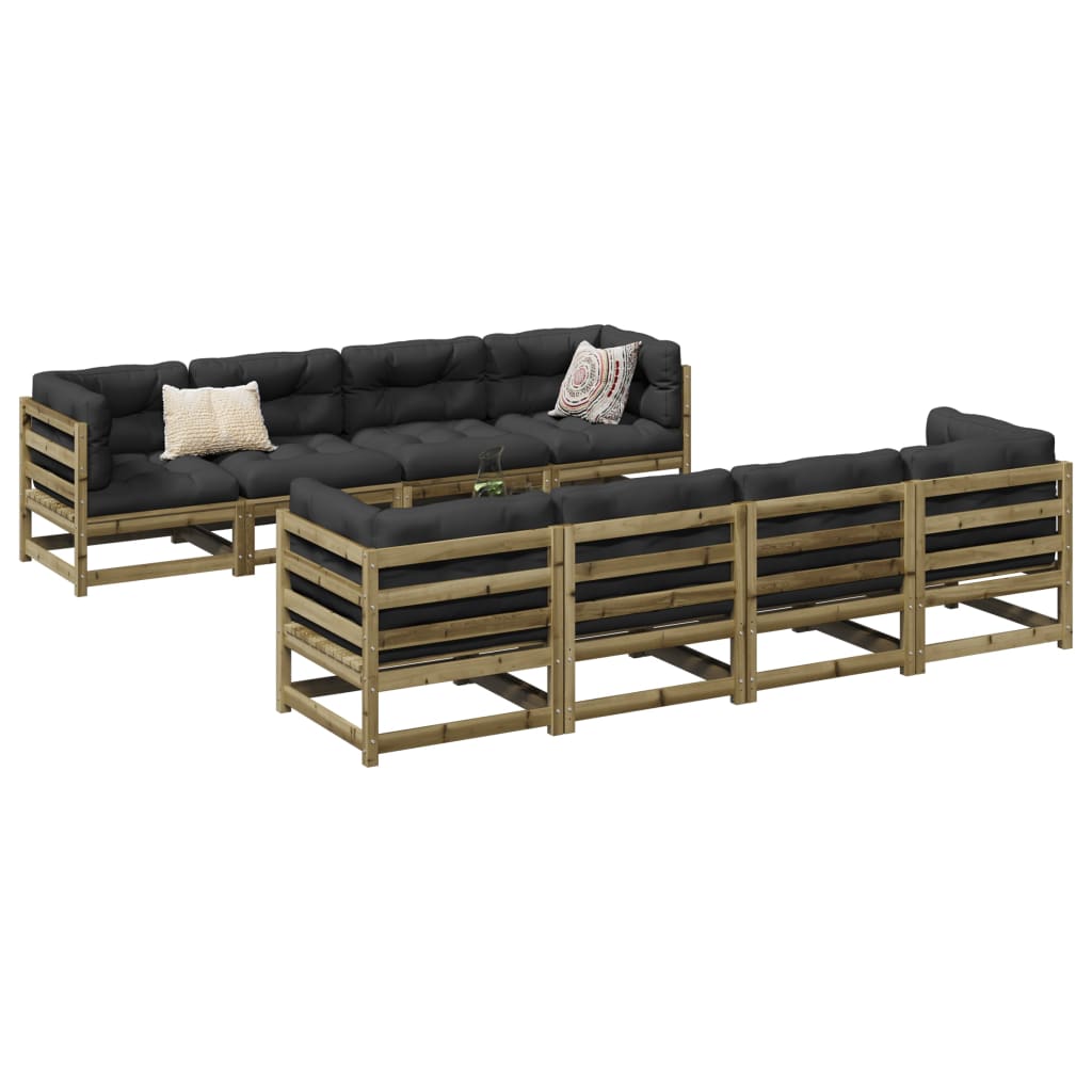 9-delige Loungeset geïmpregneerd grenenhout – afbeelding 1
