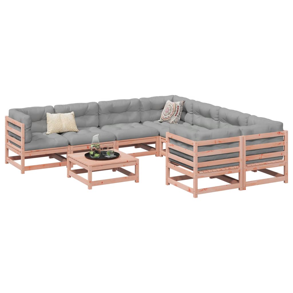 9-delige Loungeset massief douglas vurenhout – afbeelding 1