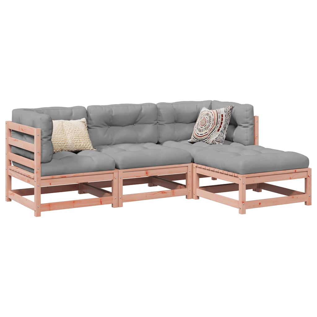 4-delige Loungeset massief douglas vurenhout – afbeelding 1
