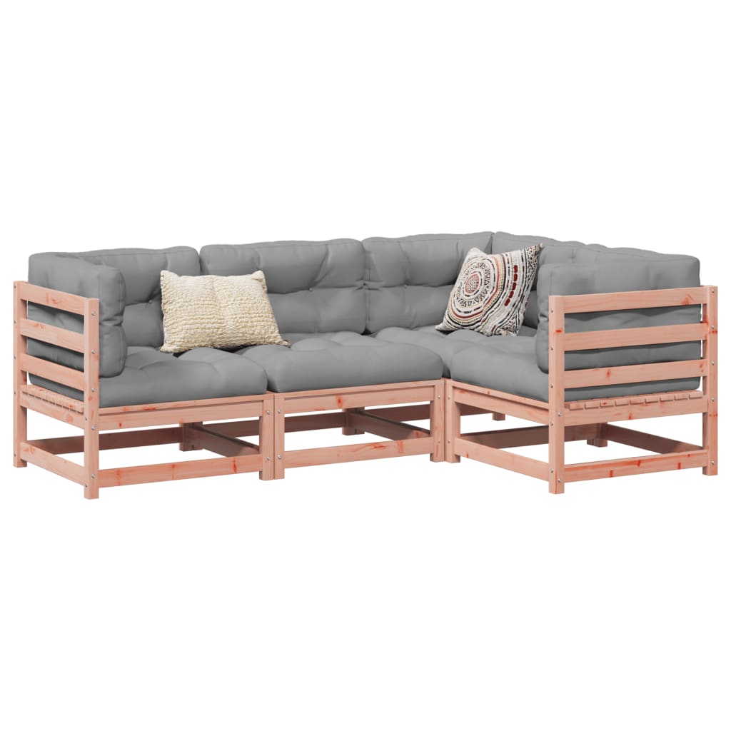 4-delige Loungeset massief douglas vurenhout – afbeelding 1