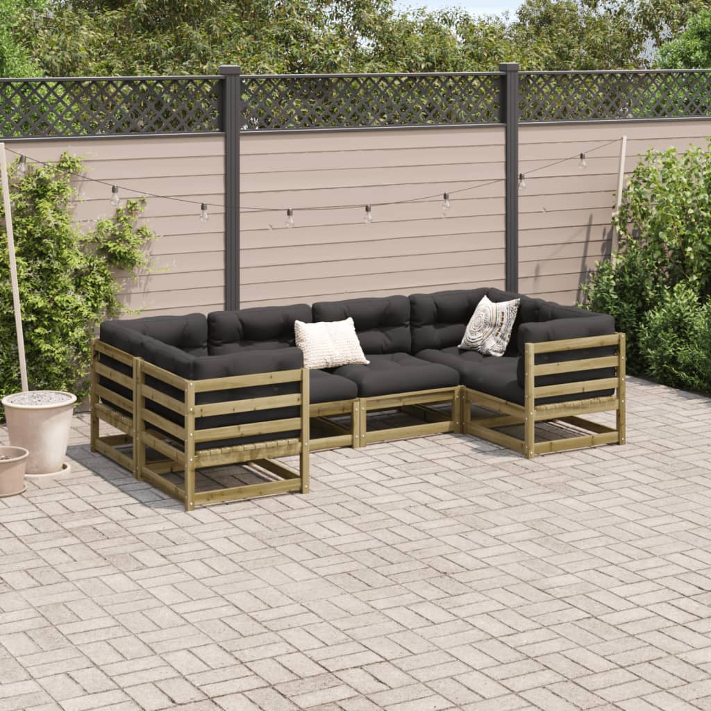 6-delige Loungeset geïmpregneerd grenenhout – afbeelding 3
