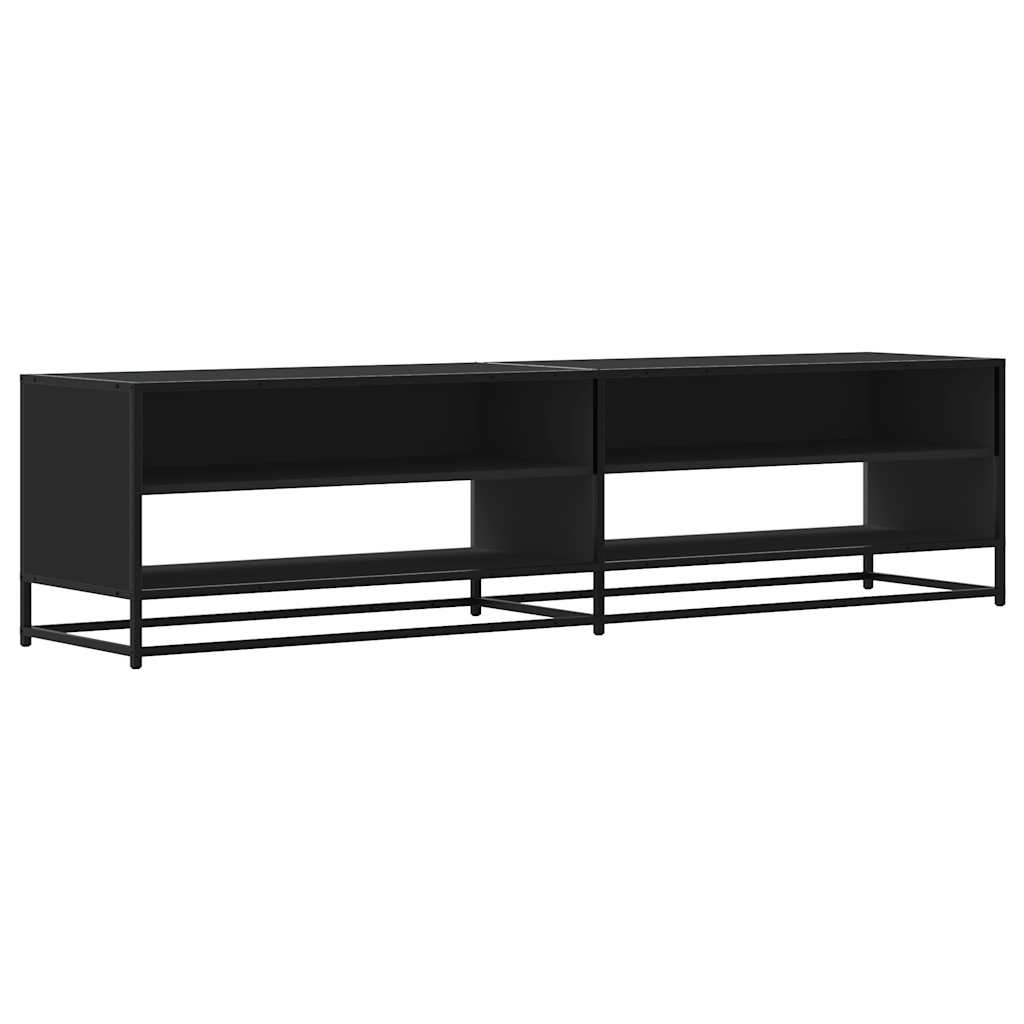 Tv-meubel 180,5x40x46 cm bewerkt hout zwart – afbeelding 2