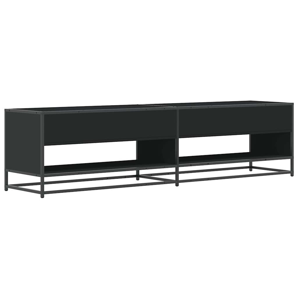 Tv-meubel 180,5x40x46 cm bewerkt hout zwart – afbeelding 5