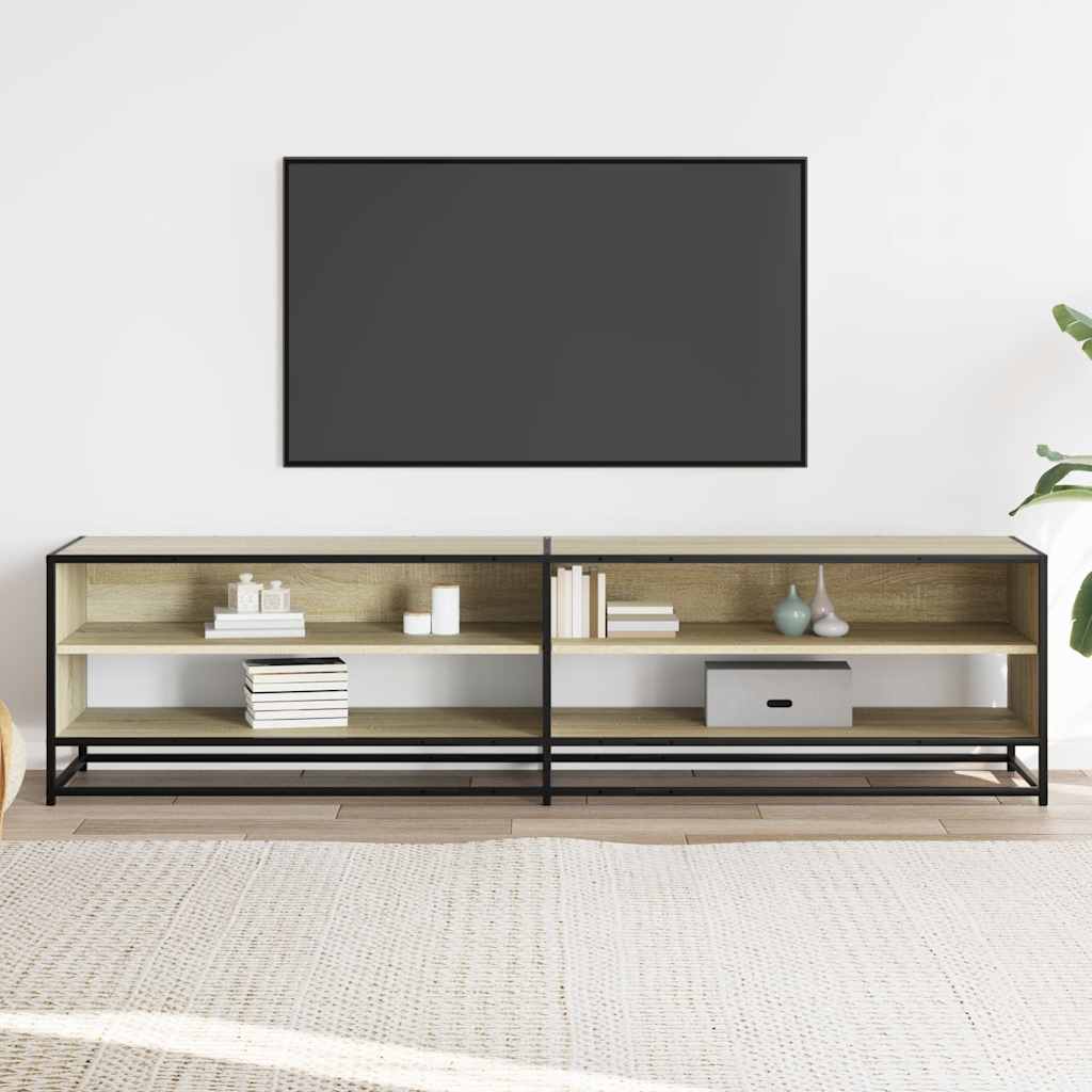 Tv-meubel 180,5x40x46 cm bewerkt hout sonoma eikenkleurig – afbeelding 3