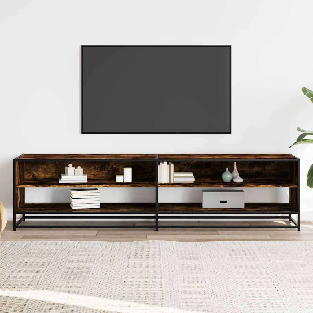 Tv-meubel 180,5x40x46 cm bewerkt hout gerookt eikenkleur – afbeelding 3