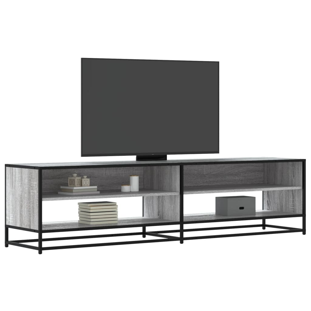 Tv-meubel 180,5x40x46 cm bewerkt hout grijs sonoma eikenkleurig – afbeelding 1