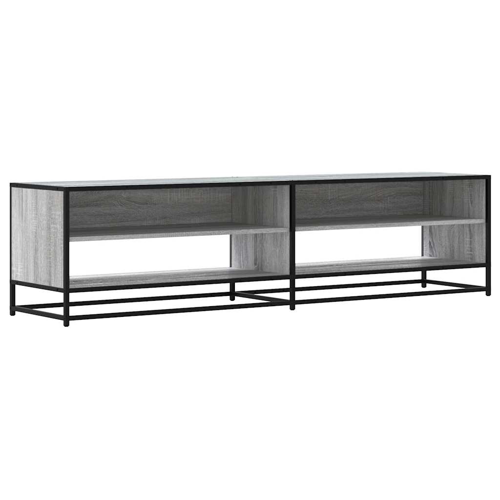 Tv-meubel 180,5x40x46 cm bewerkt hout grijs sonoma eikenkleurig – afbeelding 2
