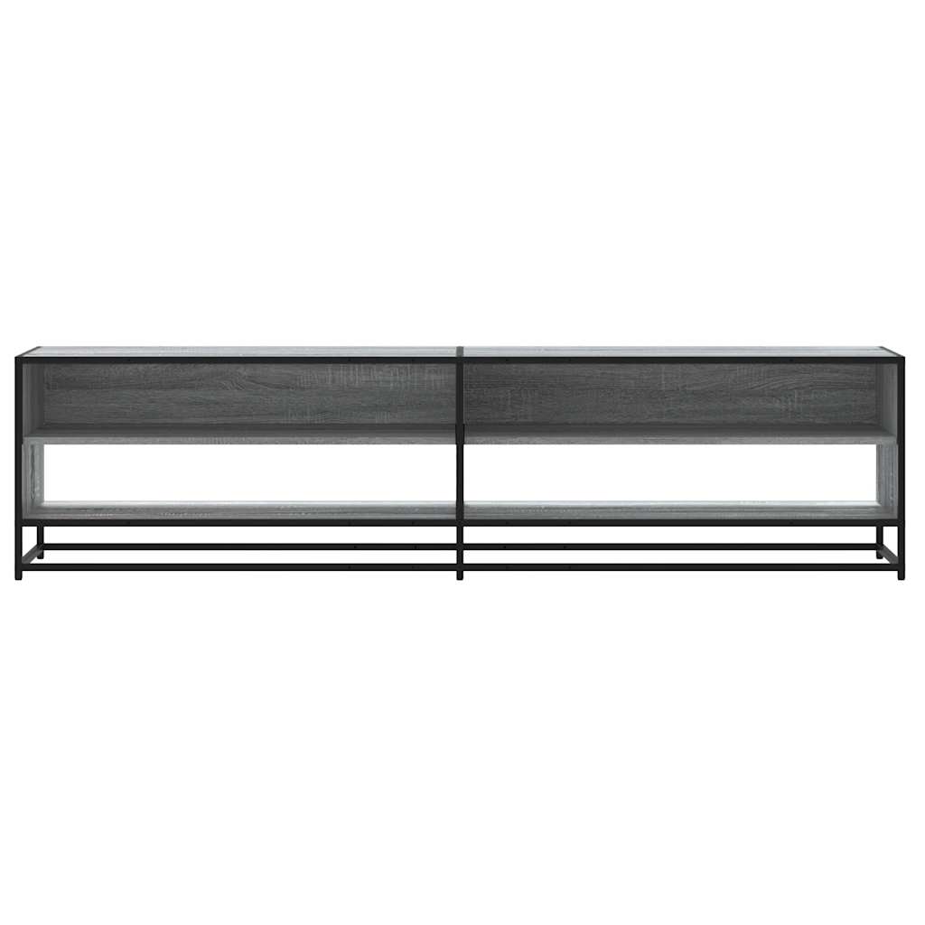 Tv-meubel 180,5x40x46 cm bewerkt hout grijs sonoma eikenkleurig – afbeelding 4