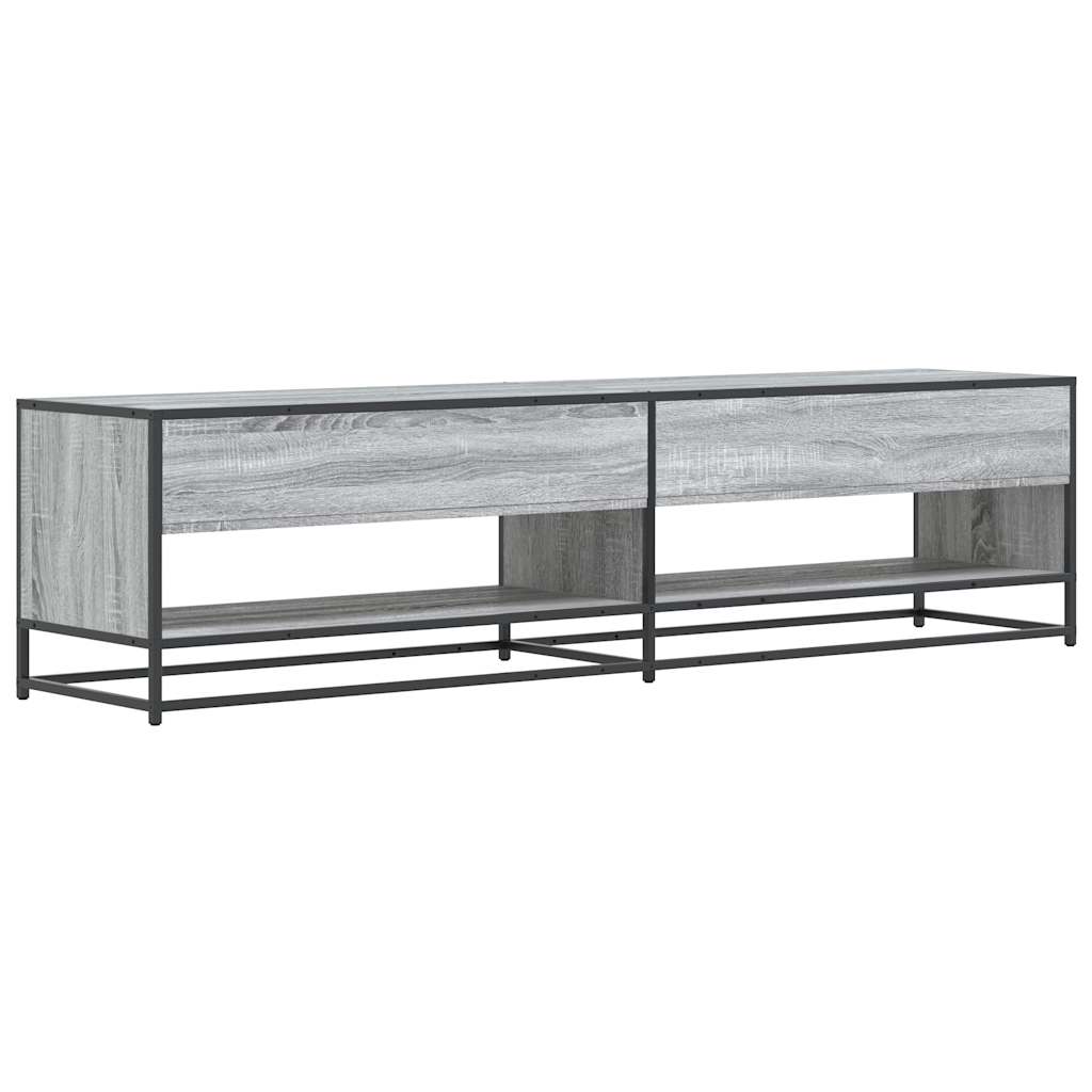 Tv-meubel 180,5x40x46 cm bewerkt hout grijs sonoma eikenkleurig – afbeelding 5