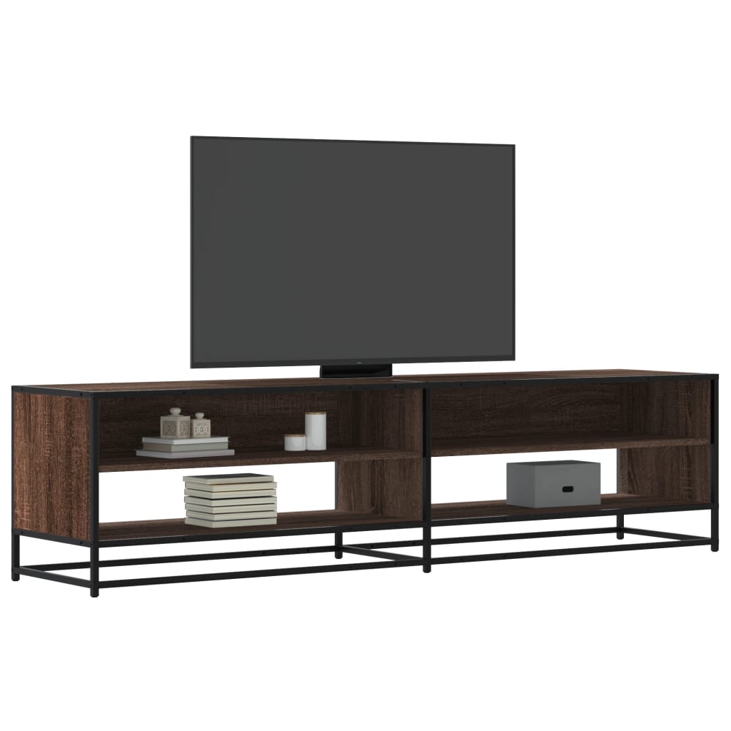 Tv-meubel 180,5x40x46 cm bewerkt hout bruin eikenkleurig – afbeelding 1