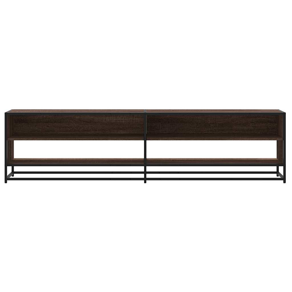 Tv-meubel 180,5x40x46 cm bewerkt hout bruin eikenkleurig – afbeelding 4