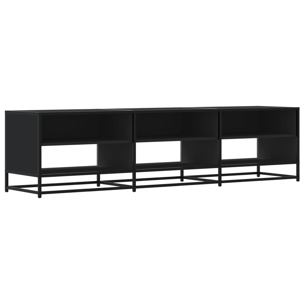 Tv-meubel 180x40x46 cm bewerkt hout zwart – afbeelding 2