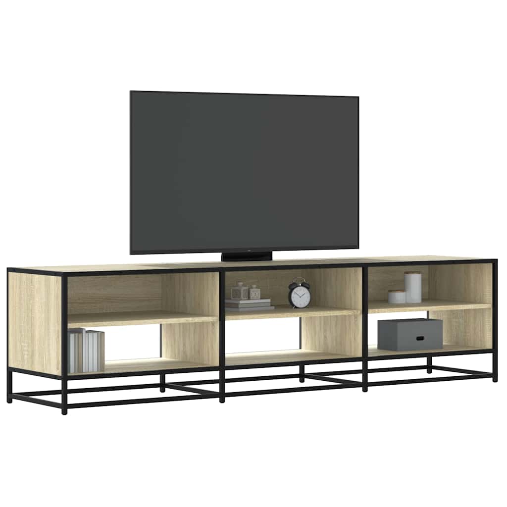 Tv-meubel 18x40x46 cm bewerkt hout sonoma eikenkleurig – afbeelding 1