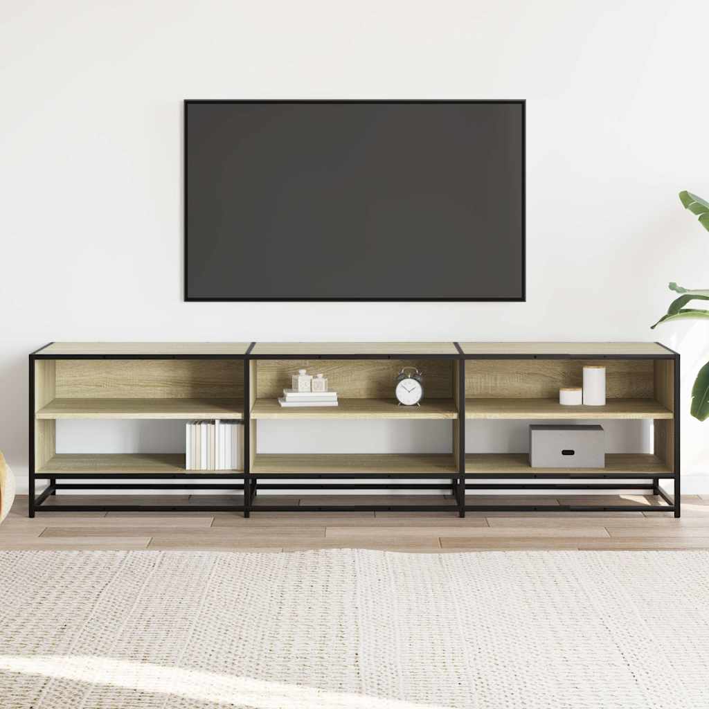 Tv-meubel 18x40x46 cm bewerkt hout sonoma eikenkleurig – afbeelding 3
