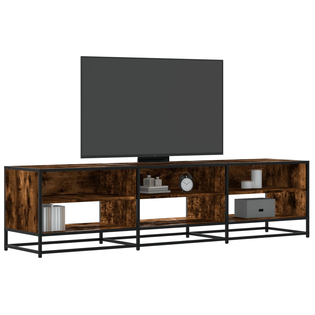 Tv-meubel 180x40x46 cm bewerkt hout gerookt eikenkleurig – afbeelding 1