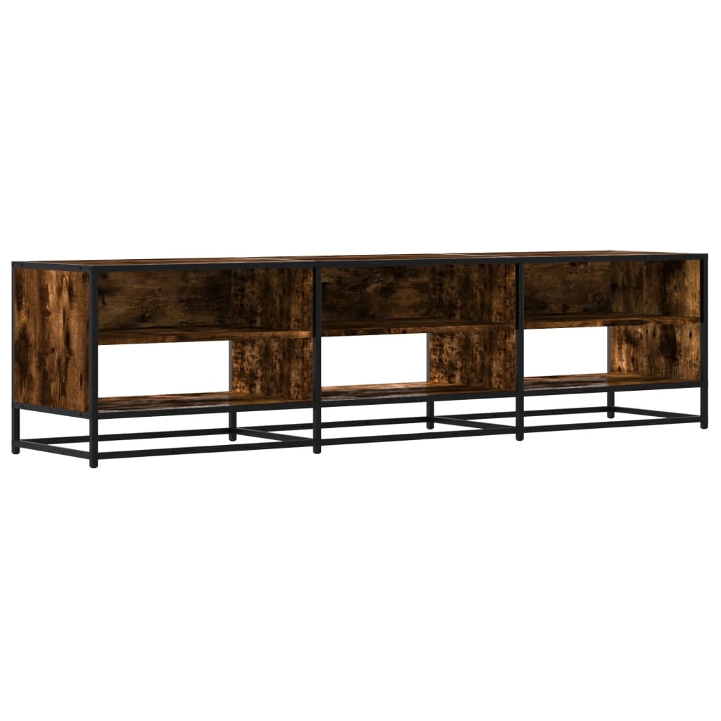 Tv-meubel 180x40x46 cm bewerkt hout gerookt eikenkleurig – afbeelding 2