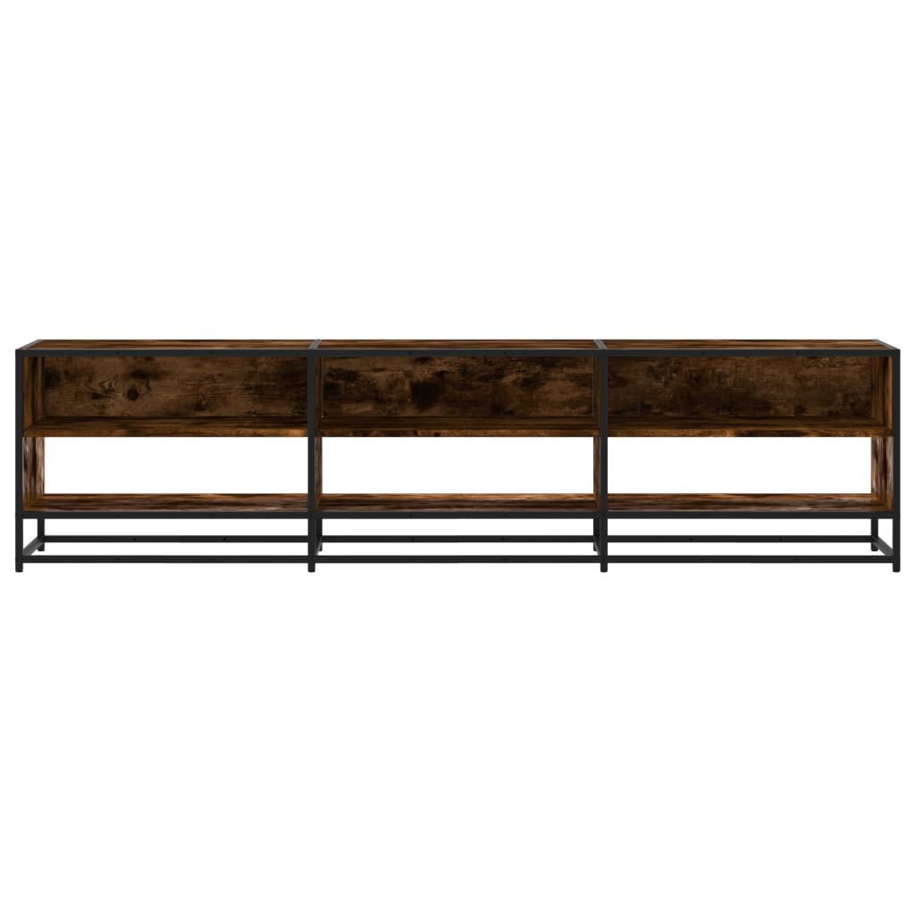 Tv-meubel 180x40x46 cm bewerkt hout gerookt eikenkleurig – afbeelding 4
